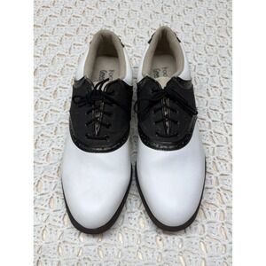 FootJoy Women's Two-Tone White and Black Golf Athletic Shoes
